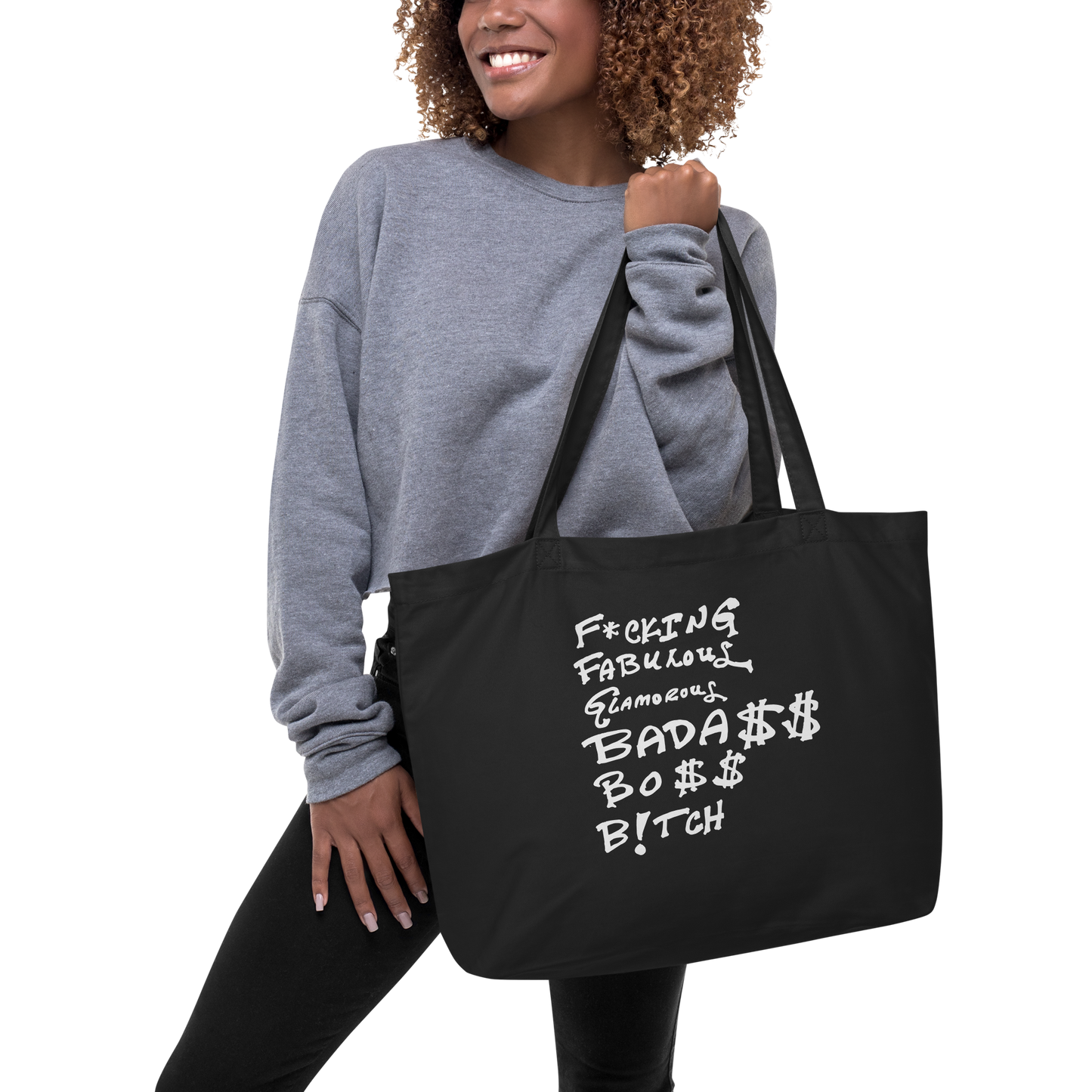 Large organic tote bag